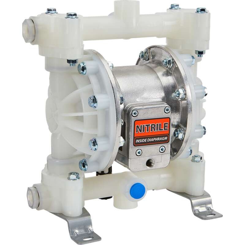 Roughneck Air Operated Double Diaphragm Pump 1/2in Ports 12 GPM Polypropylene