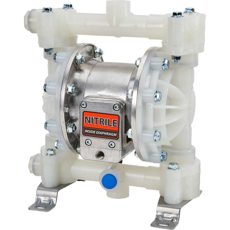 Roughneck Air Operated Double Diaphragm Pump 1/2in Ports 12 GPM Polypropylene