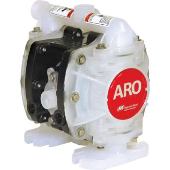 ARO Air Operated Double Diaphragm Pump 1/4in Ports 5.3 GPM Groundable Acetal PTFE