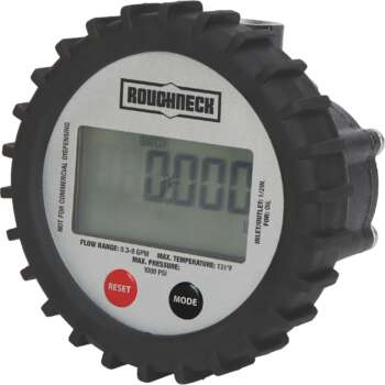 Roughneck Digital Oil Meter 0.3 8 GPM 1/2in Inlet Outlet