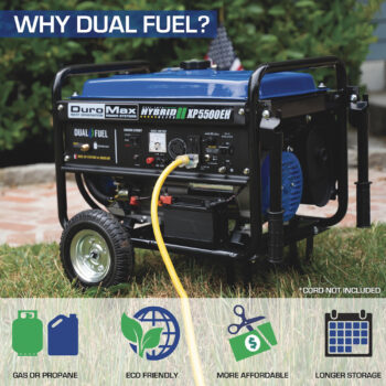 DuroMax Portable Dual Fuel Generator 5500 Surge Watts3