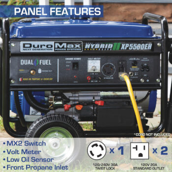DuroMax Portable Dual Fuel Generator 5500 Surge Watts4