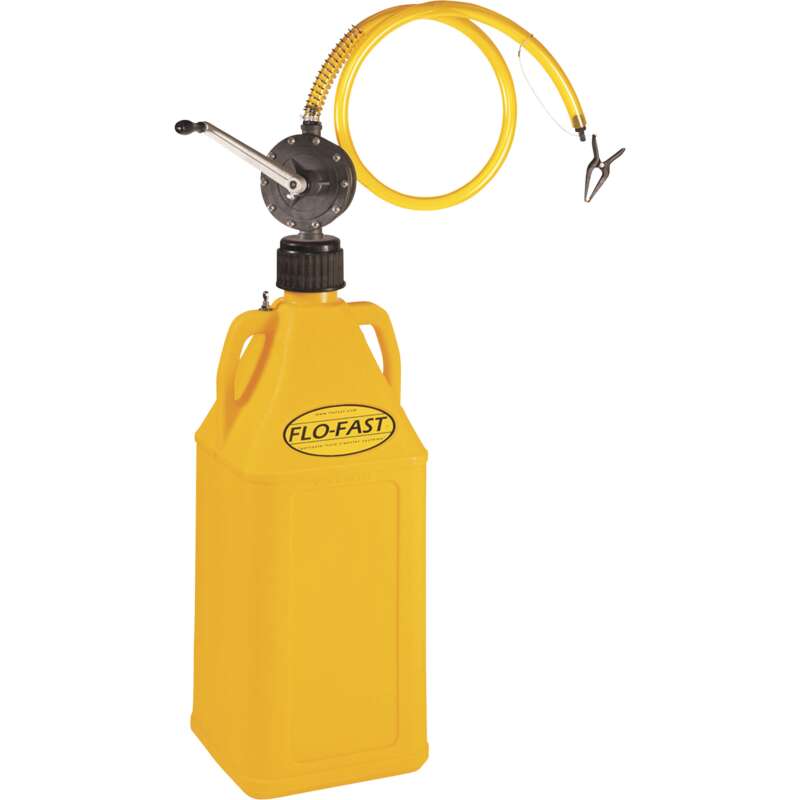 FLO FAST Container With Pump 10.5 Gallon Yellow For Diesel