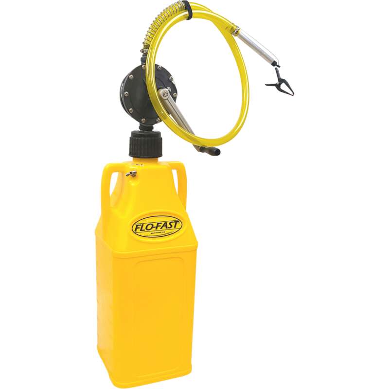 FLO FAST Container With Pump 10.5 Gallon Yellow For Diesel