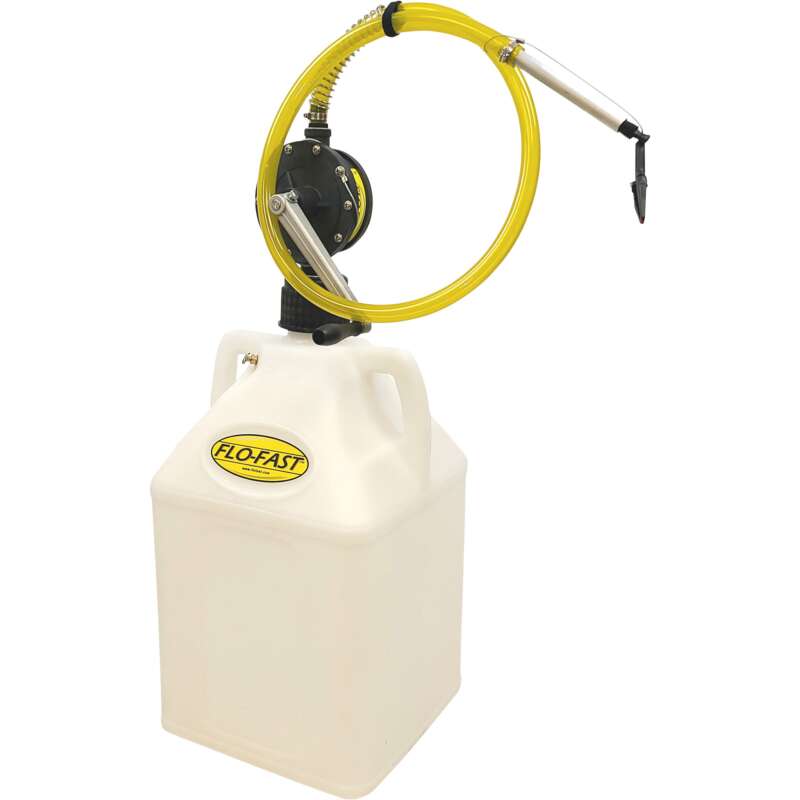 FLO FAST Container With Pump 15Gallon Natural For Chemicals and Hazmat Fluids