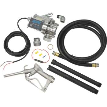 GPI EZ 8 12V Fuel Transfer Pump with Spin Collar 8 GPM Ethanol Capable Manual Nozzle Hose1