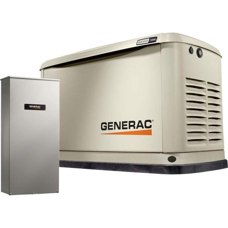 Generac Guardian Series Air-Cooled Home Standby Generator 14kW (LP)/14kW (NG), 100 Amp Transfer Switch