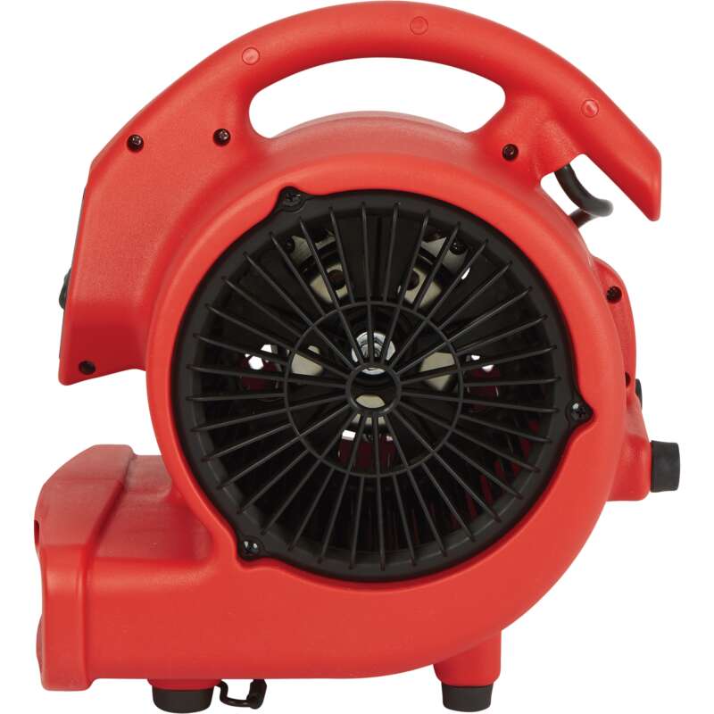 Ironton Mini Air Mover Carpet Floor Blower with Built In Outlet 1/8 HP