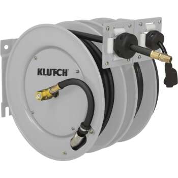 Klutch 25 Ft Dual Hose Reel With1