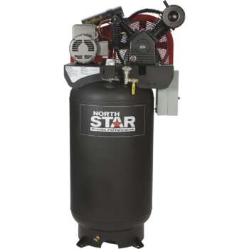 NorthStar Electric Air Compressor 7.5 HP 230 Volt 1 Phase 80 Gallon Vertical 24 CFM 90 PSI
