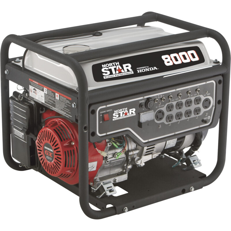 NorthStar Portable Generator with Honda GX390 Engine 8000 Surge Watts1