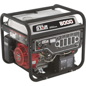 NorthStar Portable Generator with Honda GX390 Engine — 8000 Surge Watts, 6600 Rated Watts, Electric Start, CARB Compliant2