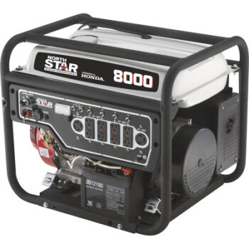 NorthStar Portable Generator with Honda GX390 Engine — 8000 Surge Watts, 6600 Rated Watts, Electric Start, CARB Compliant3