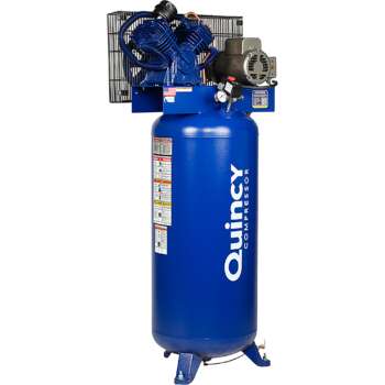 Quincy QT 54 Splash Lubricated Reciprocating Air Compressor 5 HP 230 Volt 1 Phase 60 Gallon Vertical1