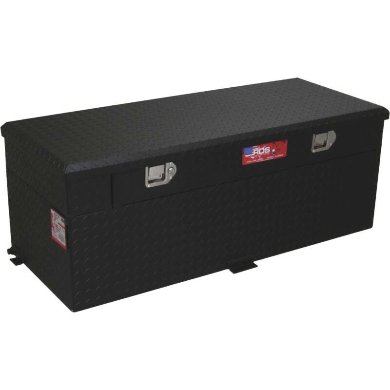 RDS Aluminum Auxiliary Fuel Tank Toolbox Combo 51Gallon Rectangular Black Diamond Plate Fuel Filler Shroud