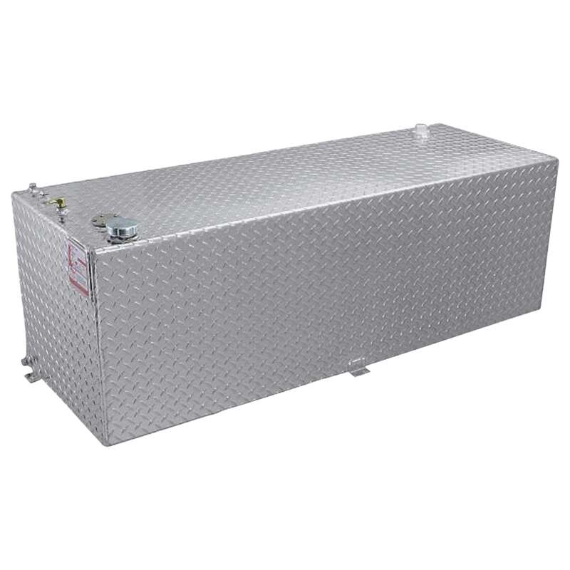 RDS Aluminum Transfer Fuel Tank 91 Gallon Rectangular Diamond Plate1ururt