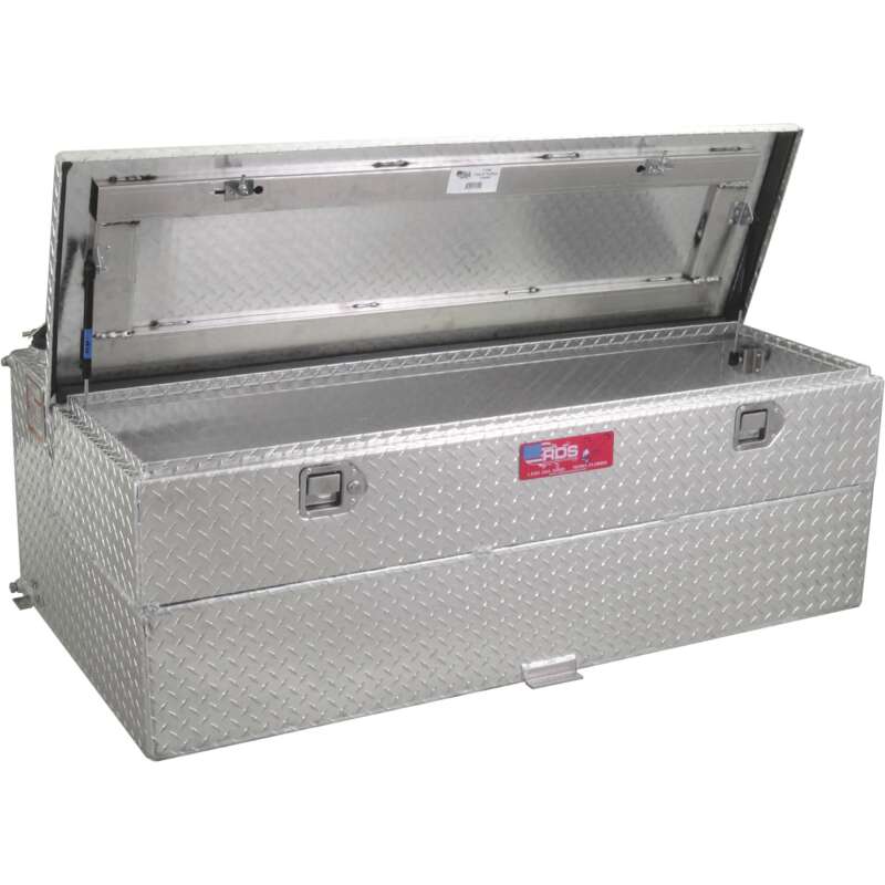 RDS Aluminum Transfer Fuel Tank Toolbox Combo 95 Gallon Rectangular Diamond Plate2