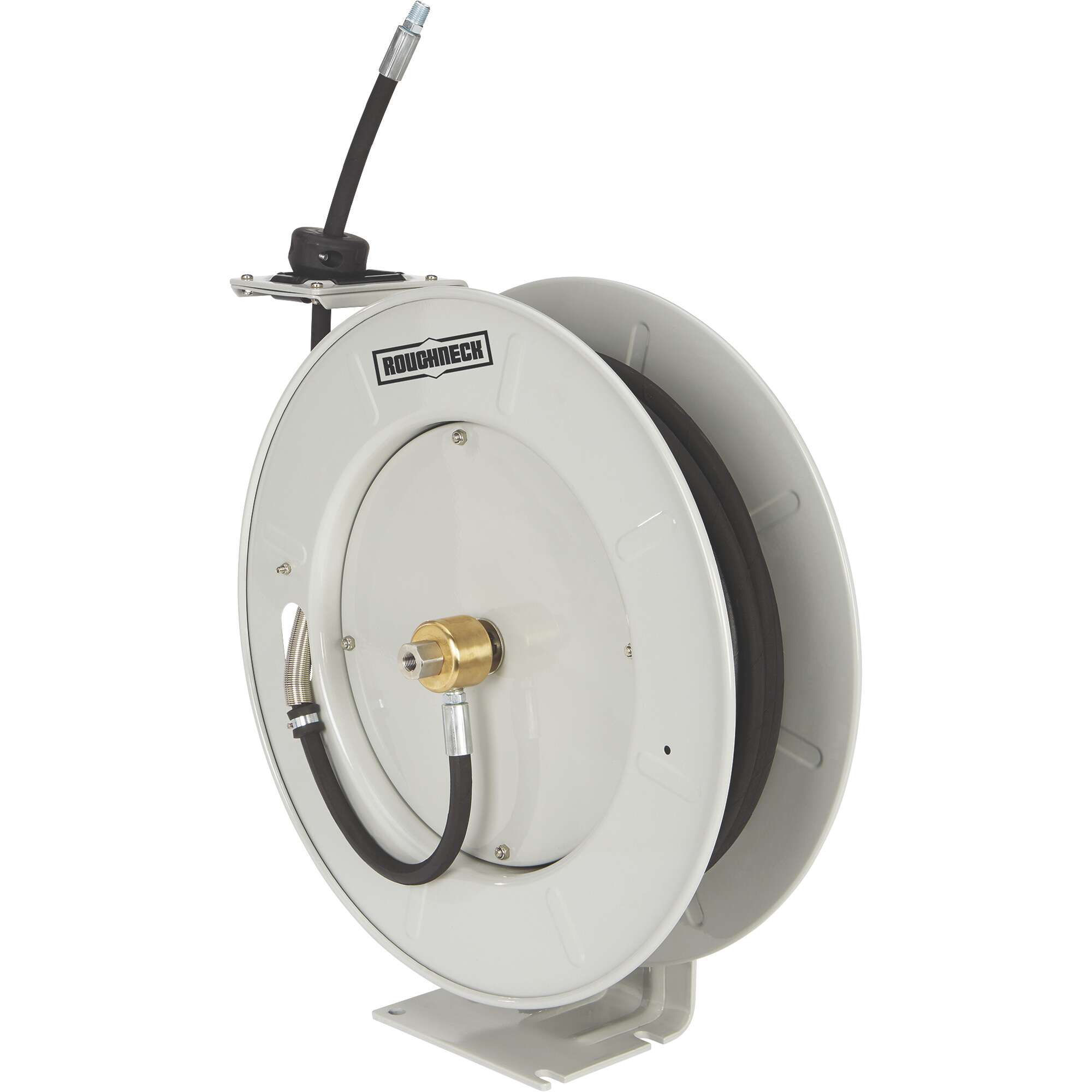 Roughneck Dual Grease/Oil Hose Reel with 50ft. Hoses, 1/4in. x