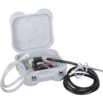 Roughneck Portable 12V Fuel Transfer Pump Kit 10 GPM Manual Nozzle Hose1