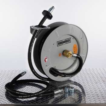 Roughneck Spring Rewind Fuel and Oil Hose Reel with Hoses5