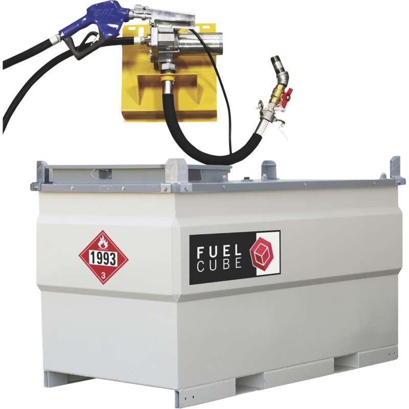 Western Global FuelCube Diesel Fuel Tank with 12V Pump Kit and Fuel Gauge 500 Gallons