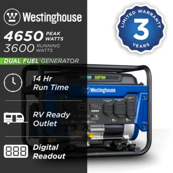 Westinghouse WGen3600DFcv Portable Generator1