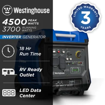 Westinghouse iGen4500cv Inverter Generator with CO Sensor
