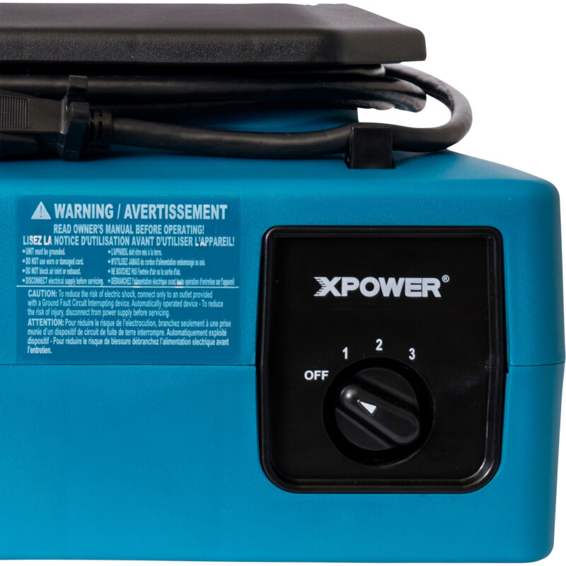 XPOWER 7 Pc Water Contractor Pack 4 Low Profile Air Movers 1 Axial Air Mover 1 Commercial Mini Air Scrubber and 1 Commercial LGR Dehumidifier