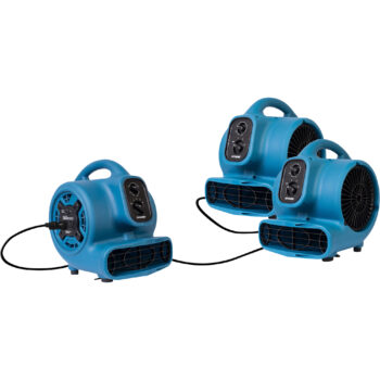 XPOWER 7 Pc Water Contractor Pack 6 Mini Mighty Air Movers and 1 Commercial LGR Dehumidifier
