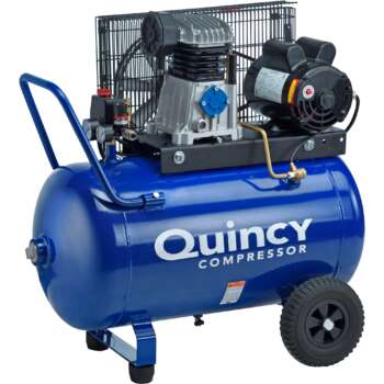 Quincy Single Stage Portable Electric Air Compressor 2 HP 24Gallon Horizontal 7.4 CFM
