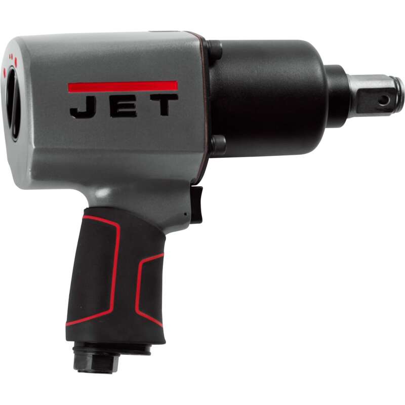 JET Pistol Grip Air Impact Wrench 1in Drive 5.3 CFM 1500 Ft Lbs Max Torque