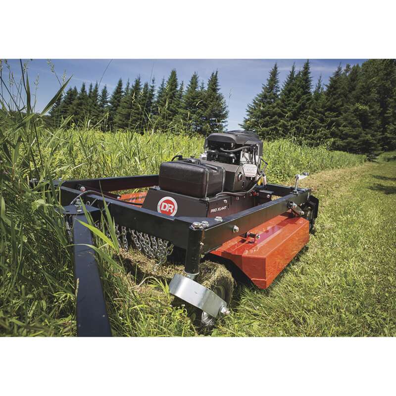 DR Power PRO Tow Behind Brush Mower with Electric Start and Remote Blade Control 16.5 HP Briggs & Stratton Engine 44in Deck