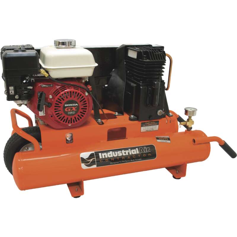 Industrial Air Gas Powered Wheelbarrow Air Compressor 9 HP Honda Engine 9Gallon