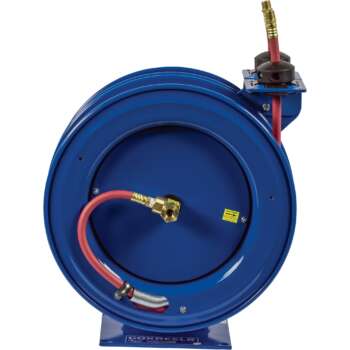 Coxreels Dual Air Hose Reel With 3/8in x 50ft PVC Hoses Max 300 PSI
