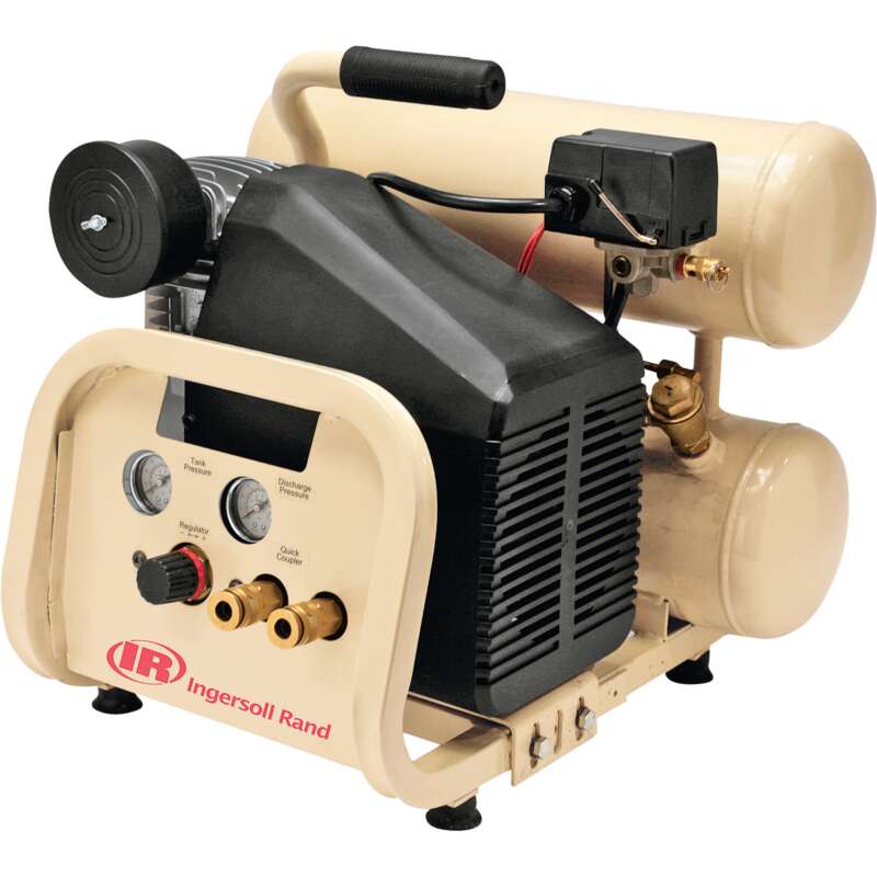 Ingersoll Rand Twin Stack Portable Electric Air Compressor 2 HP 4Gallon 4.3 CFM