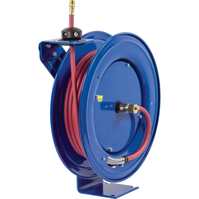 Coxreels SH Series Super Hub Air Water Hose Reel With 3/8in x 75ft PVC Hose Max 300 PSI