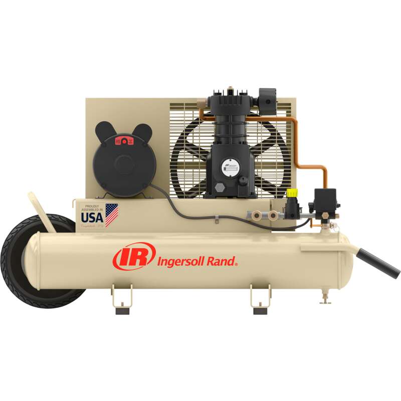 Ingersoll Rand Portable Electric Air Compressor 3 HP 230 Volt 8 Gallon