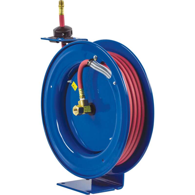 Coxreels Air Hose Reel With 3/8in x 50ft PVC Hose Max 300 PSI