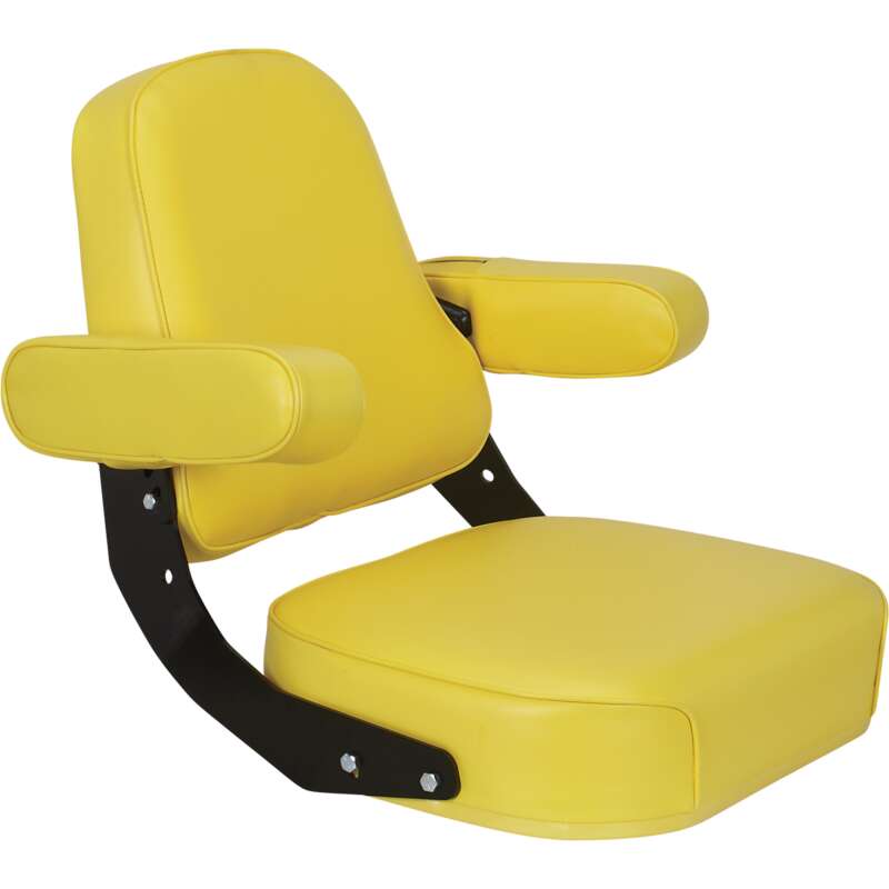 K & M Mfg Super Deluxe Seat Assembly for John Deere 10 and 20 Series Tractors Yellow