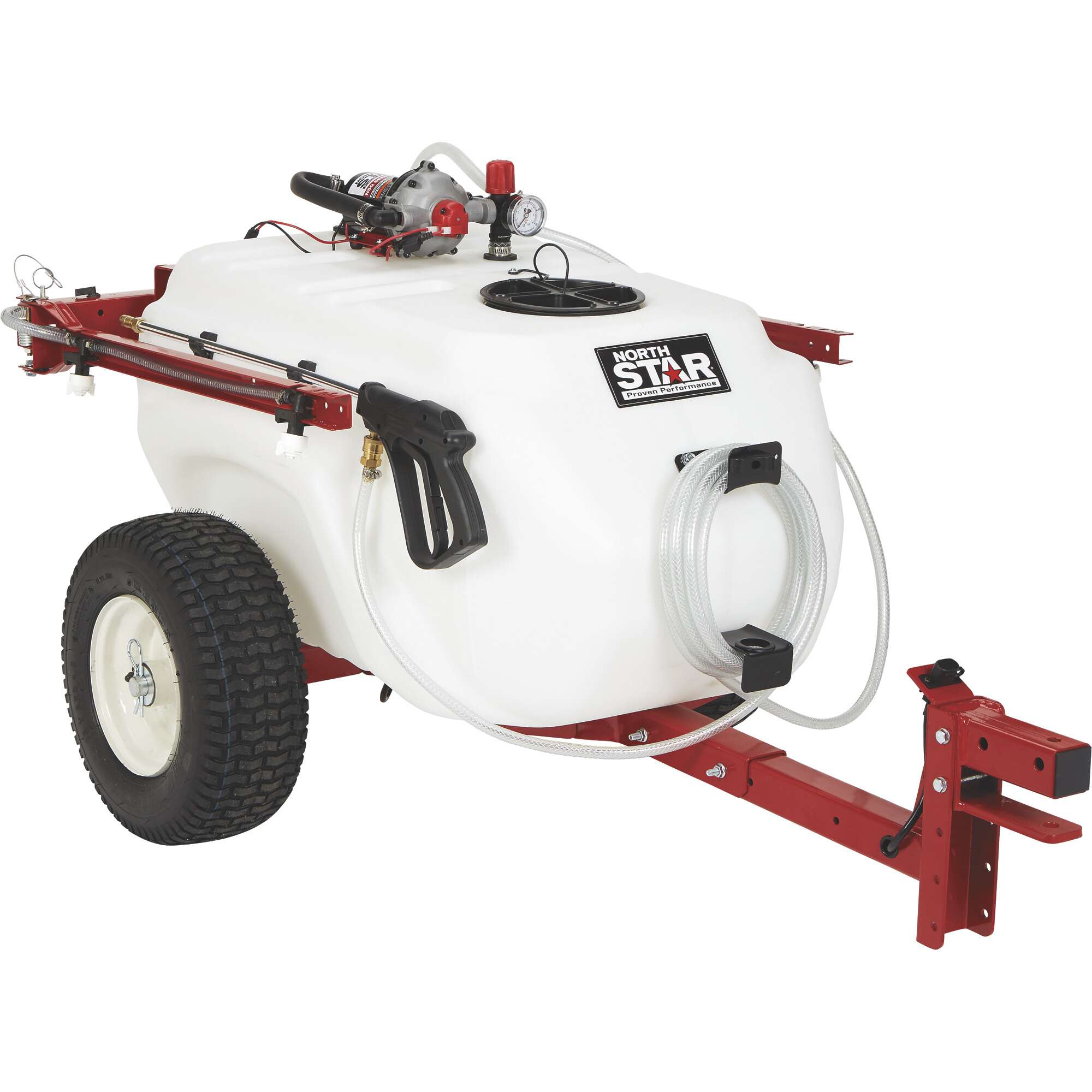 NorthStar Tow Behind Trailer Boom Broadcast and Spot Sprayer 41 Gallon Capacity 4.0 GPM 12V DC