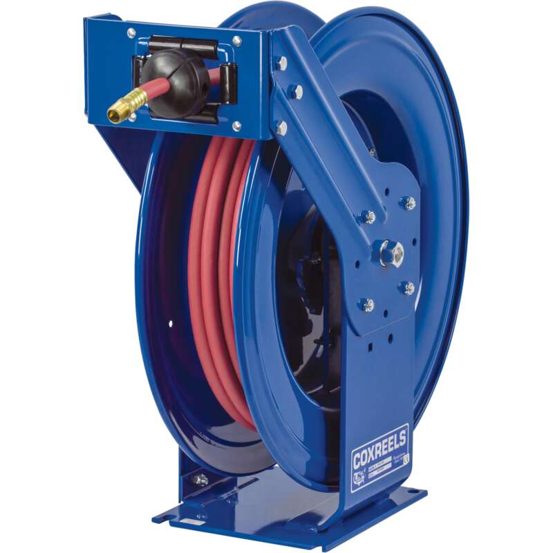 Coxreels Truck Series Maximum Duty Air Hose Reel With 3/8in x 100ft PVC Hose Max 300 PSI