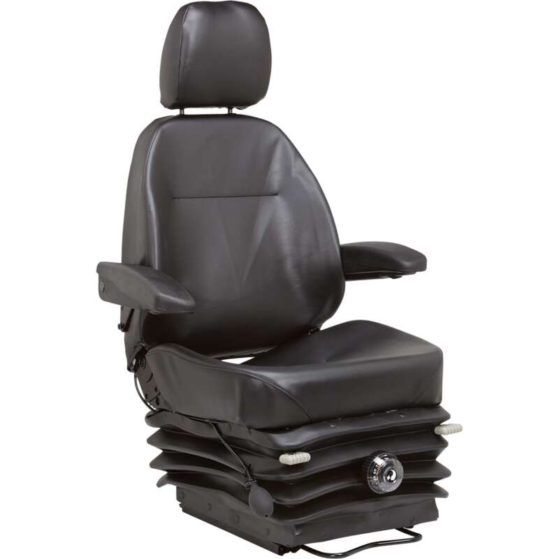 KAB 515 Vinyl Heavy Duty Mechanical Suspension Seat Black