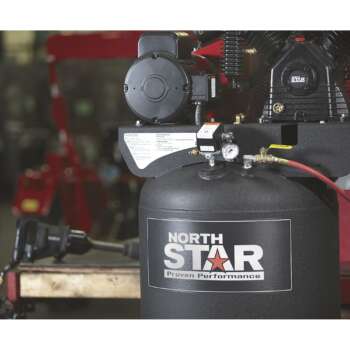 NorthStar Electric Air Compressor 7.5 HP 230 Volt 1 Phase 80 Gallon Vertical 24.4 CFM 90 PSI