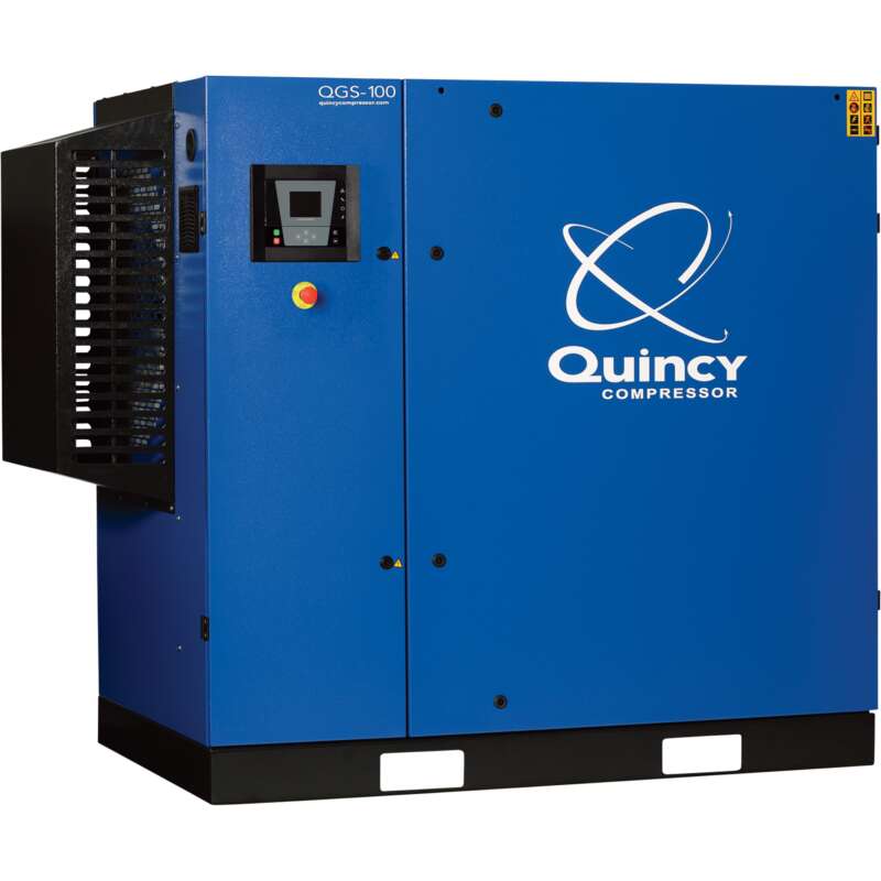 Quincy QGS Rotary Screw Air Compressor 100 HP 460 Volt 3 Phase 434 CFM No Tank