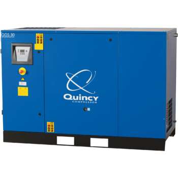 Quincy QGS Rotary Screw Air Compressor 25 HP 208 230 460 Volt 3 Phase 99 CFM Base Mount No Tank