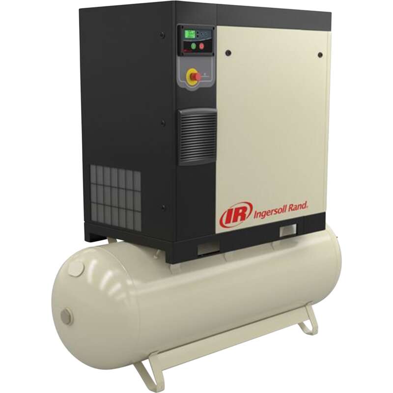 Ingersoll Rand Rotary Screw Compressor 15 HP 200 Volt 3Phase 56.1 CFM 125 PSI 80Gallon Tank