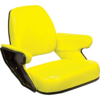 K & M Open Station Tractor Seat Yellow For John Deere Tractors