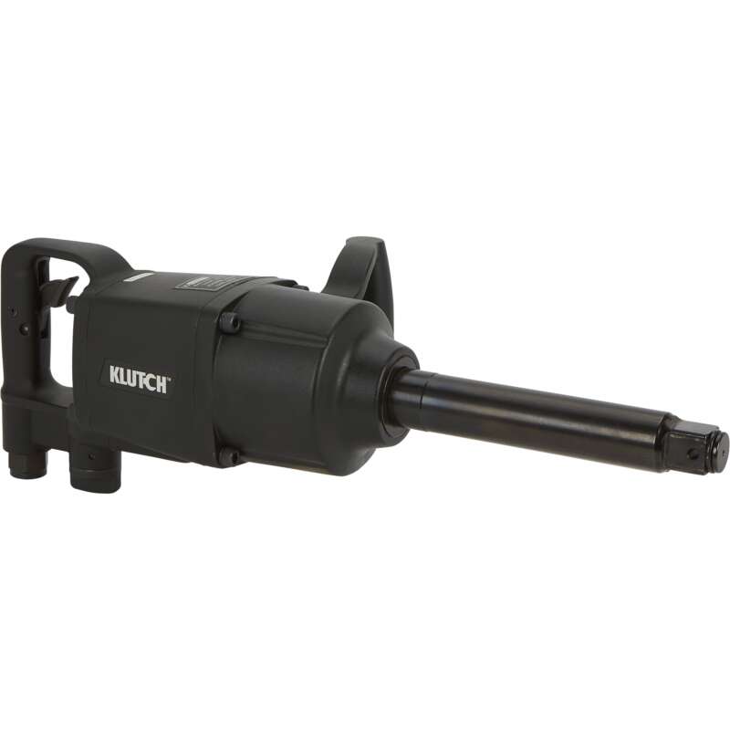 Klutch Heavy Duty Air Impact Wrench with 8in Anvil and D Handle 1in Drive 10 CFM 2500 Ft Lbs Torque