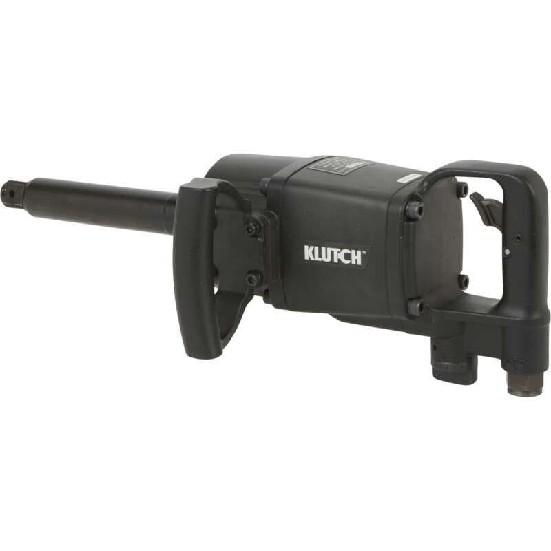 Klutch Heavy Duty Air Impact Wrench with 8in Anvil and D Handle 1in Drive 10 CFM 2500 Ft Lbs Torque