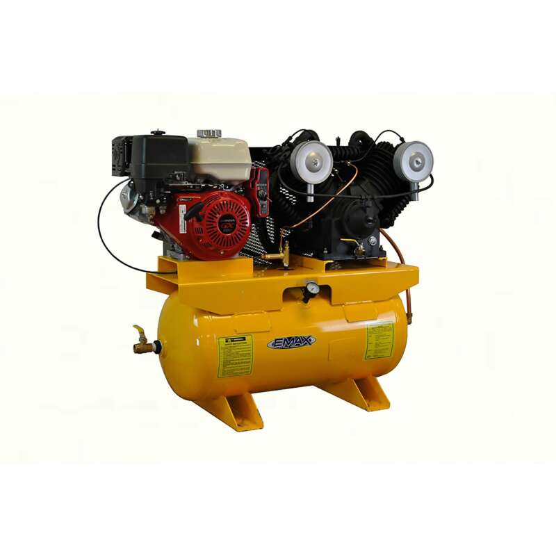 Emax V4 LON Electric Start Gas Air Compressor PL Pump Horsepower 13 HP Air Tank Size 30 Gal Volts 12